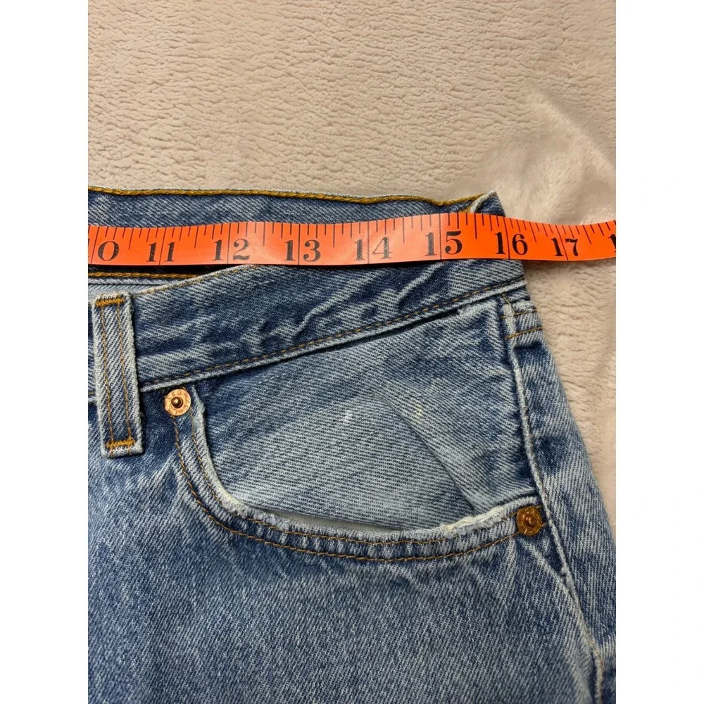 Vintage Levi's 501 Jeans Actual 32x29 Blue Denim Light Wash Distressed USA 90s